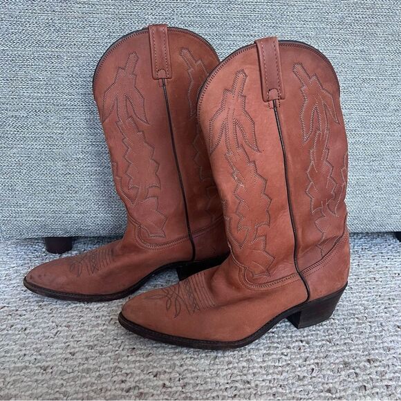 Dan Post Brown Cowbu Western leather boots main image 4